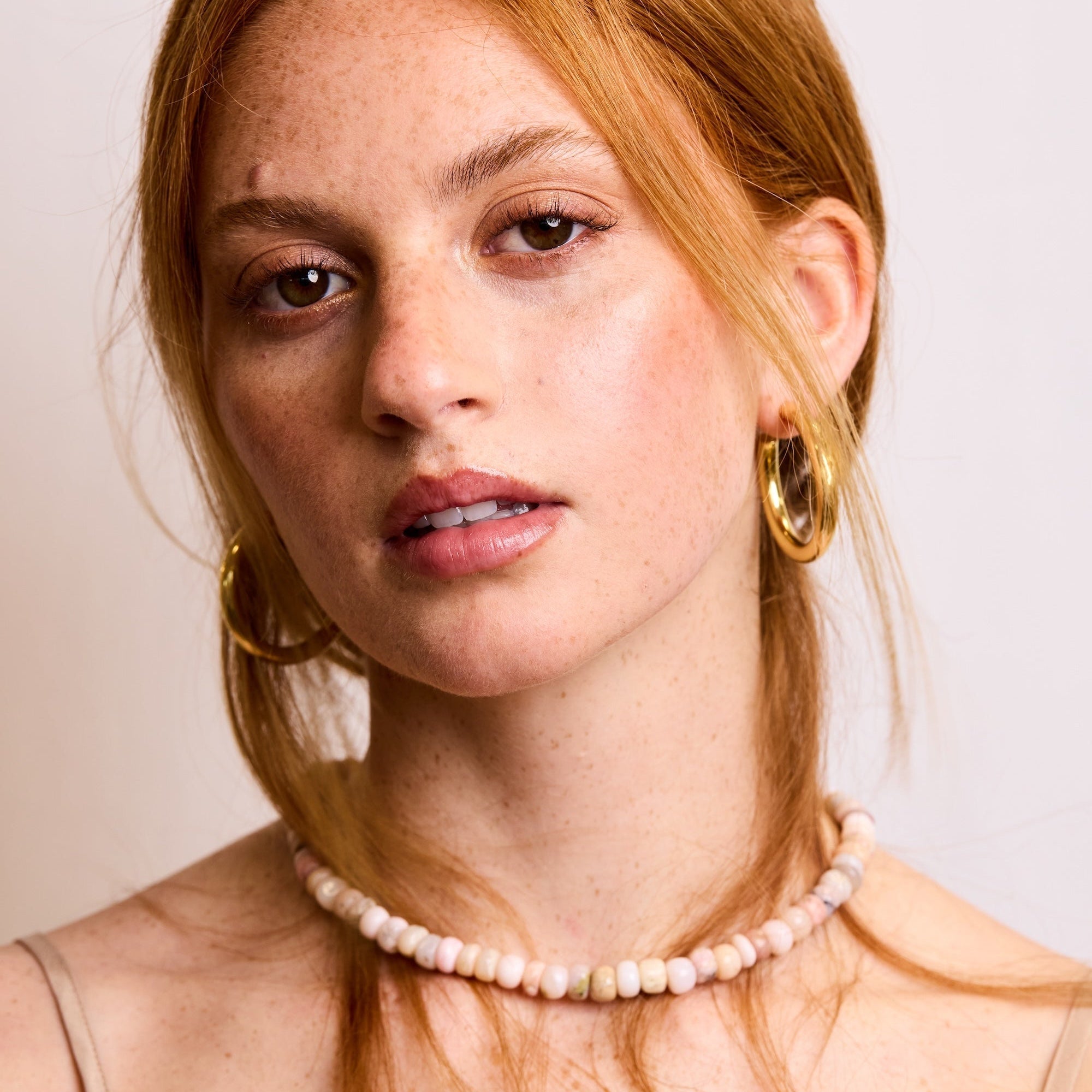 Pink Opal Collar Necklace