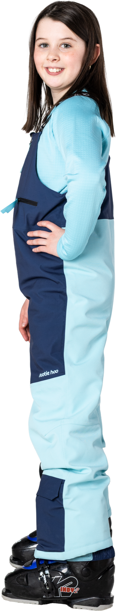 Kids Pinnakle Insulated Bib Snow Pants - Sea Blue/Turquoise