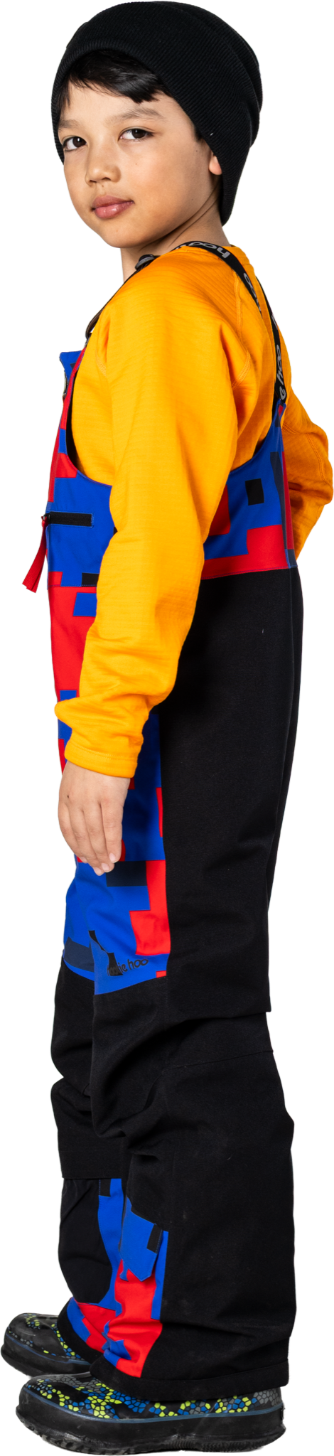 Kids Pinnakle Insulated Bib Snow Pants - Vivid Blue Block Camo