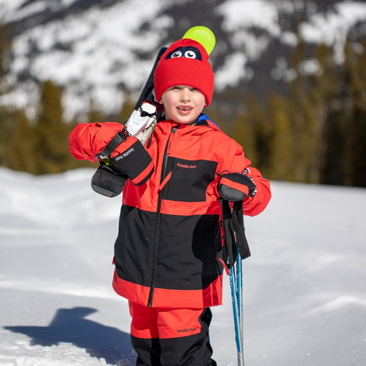 Kids Pinnakle Insulated Jacket - True Red/Raven Black