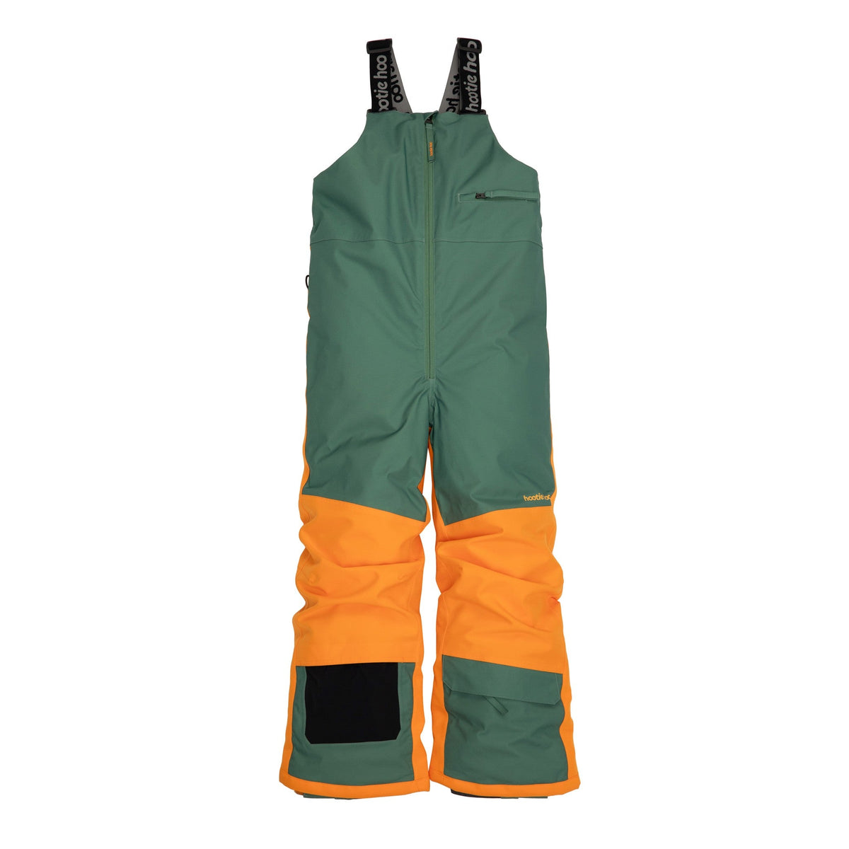 Kids Pinnakle Insulated Bib Snow Pants - Cedar/Marigold