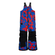 Kids Pinnakle Insulated Bib Snow Pants - Vivid Blue Block Camo