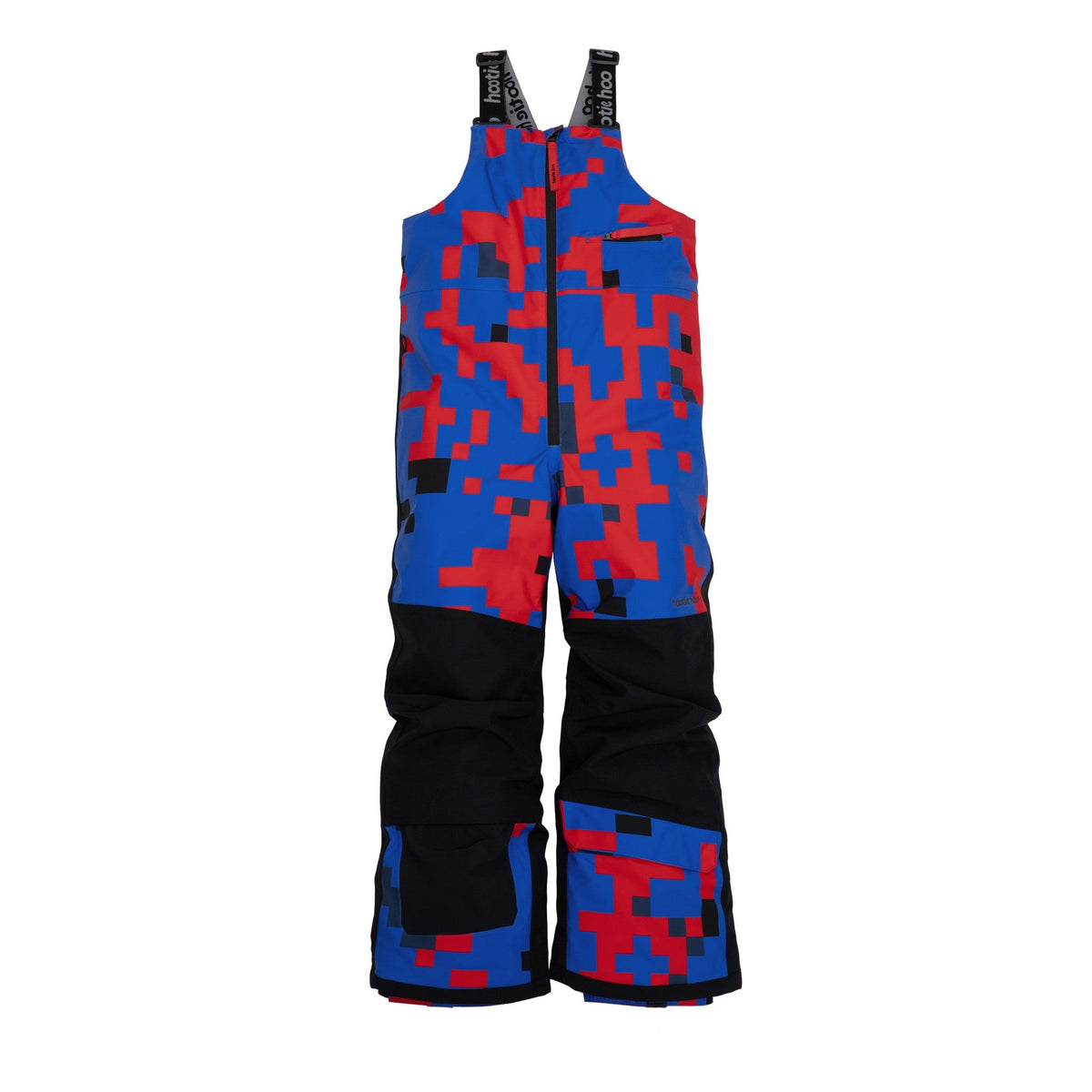 Kids Pinnakle Insulated Bib Snow Pants - Vivid Blue Block Camo