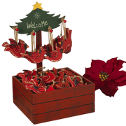 Hand-Crafted Wooden Cardinal Ornament -