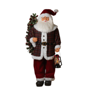 Lifesize Woodland Santa with LED Lantern