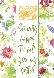 Birthday Card - So Very Happy To Call You My Sister
