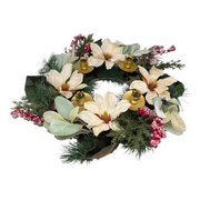 Magnolia Christmas Advent Wreath - 16 Inch