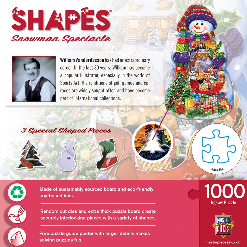 Snowman Shaped Puzzle - 1000 Pieces