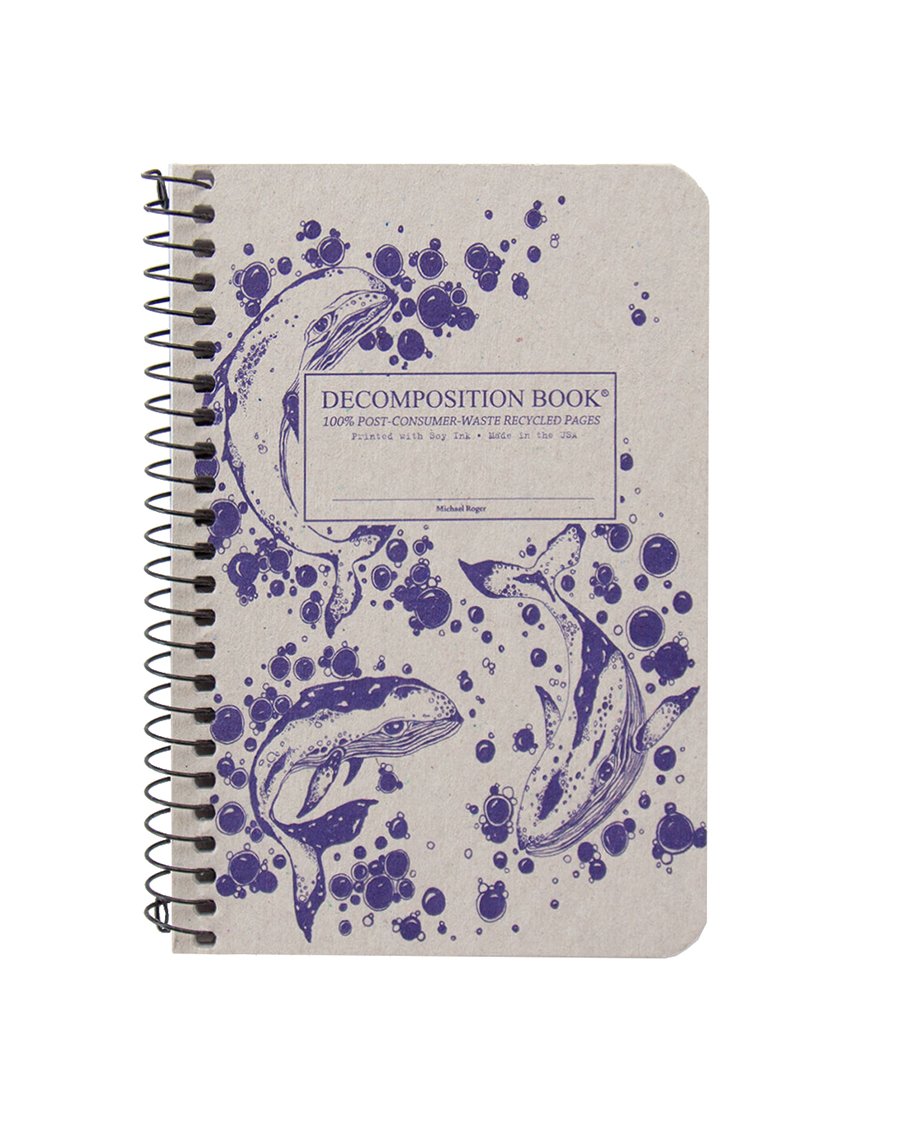 Decomposition Notebook - Pocket Spiral - Humpback Whales by Homeportonline