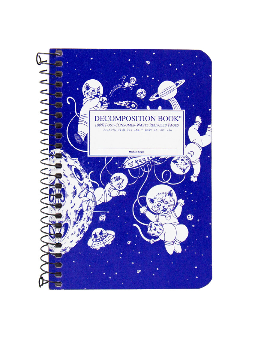 Decomposition Notebook - Pocket Spiral - Kittens In Space by Homeportonline
