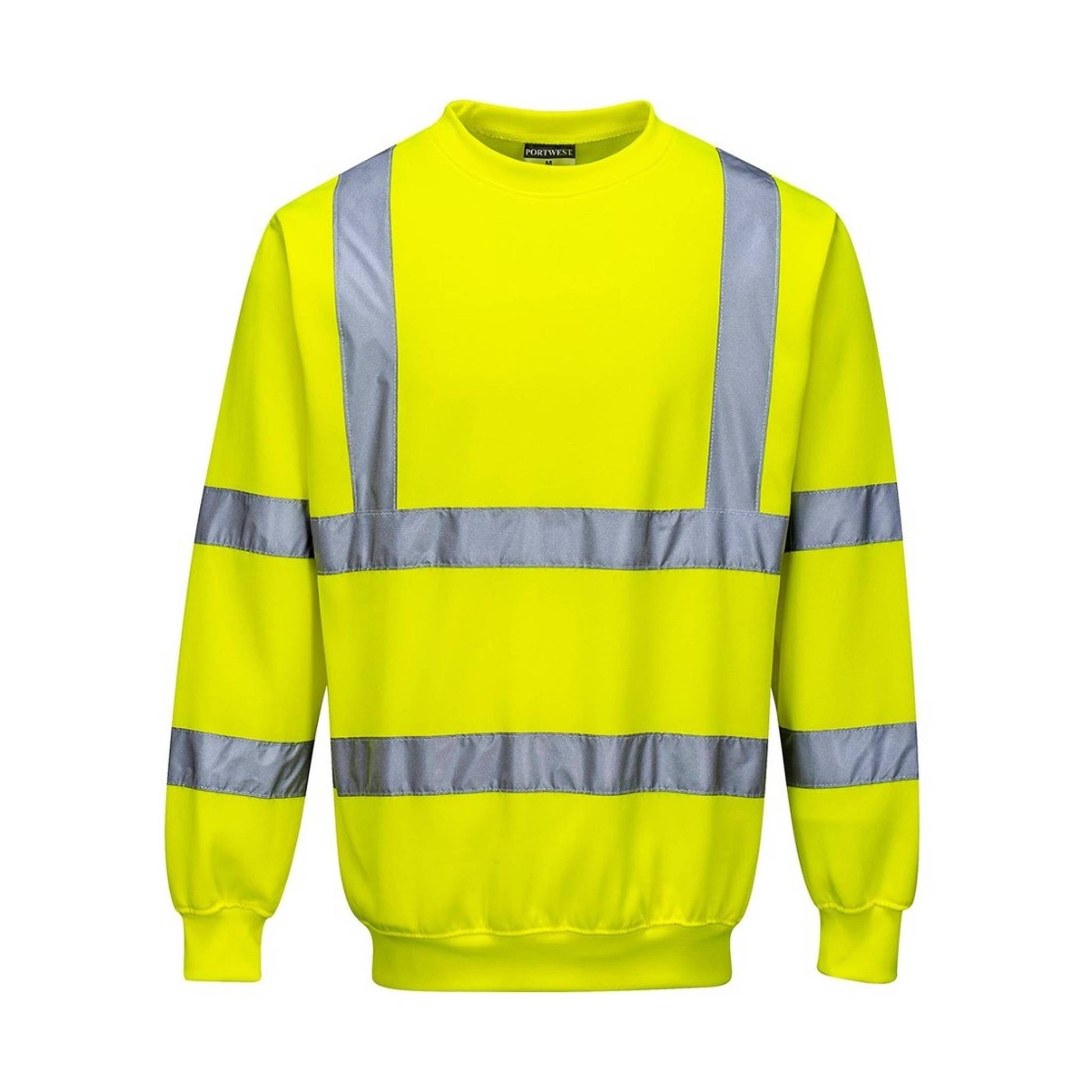 Portwest Men's Hi-Viz Sweatshirt - Yellow by Lenny's Shoe & Apparel