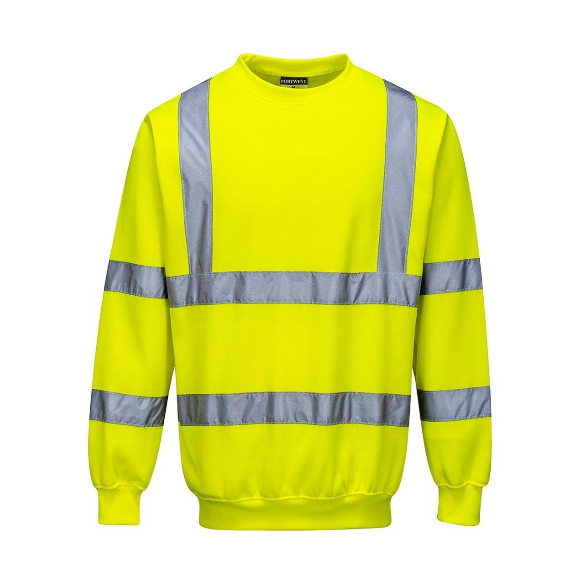 Portwest Men's Hi-Viz Sweatshirt - Yellow by Lenny's Shoe & Apparel