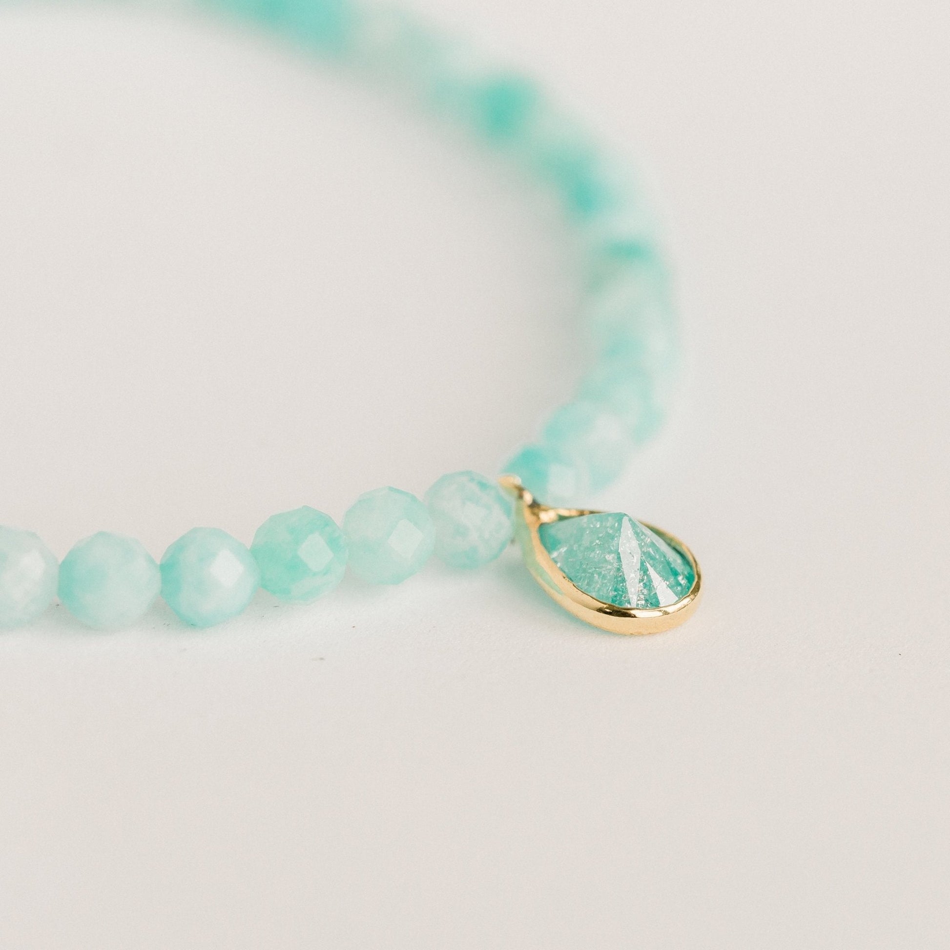 Posh Mini Beaded Bracelet | Amazonite by elliparr