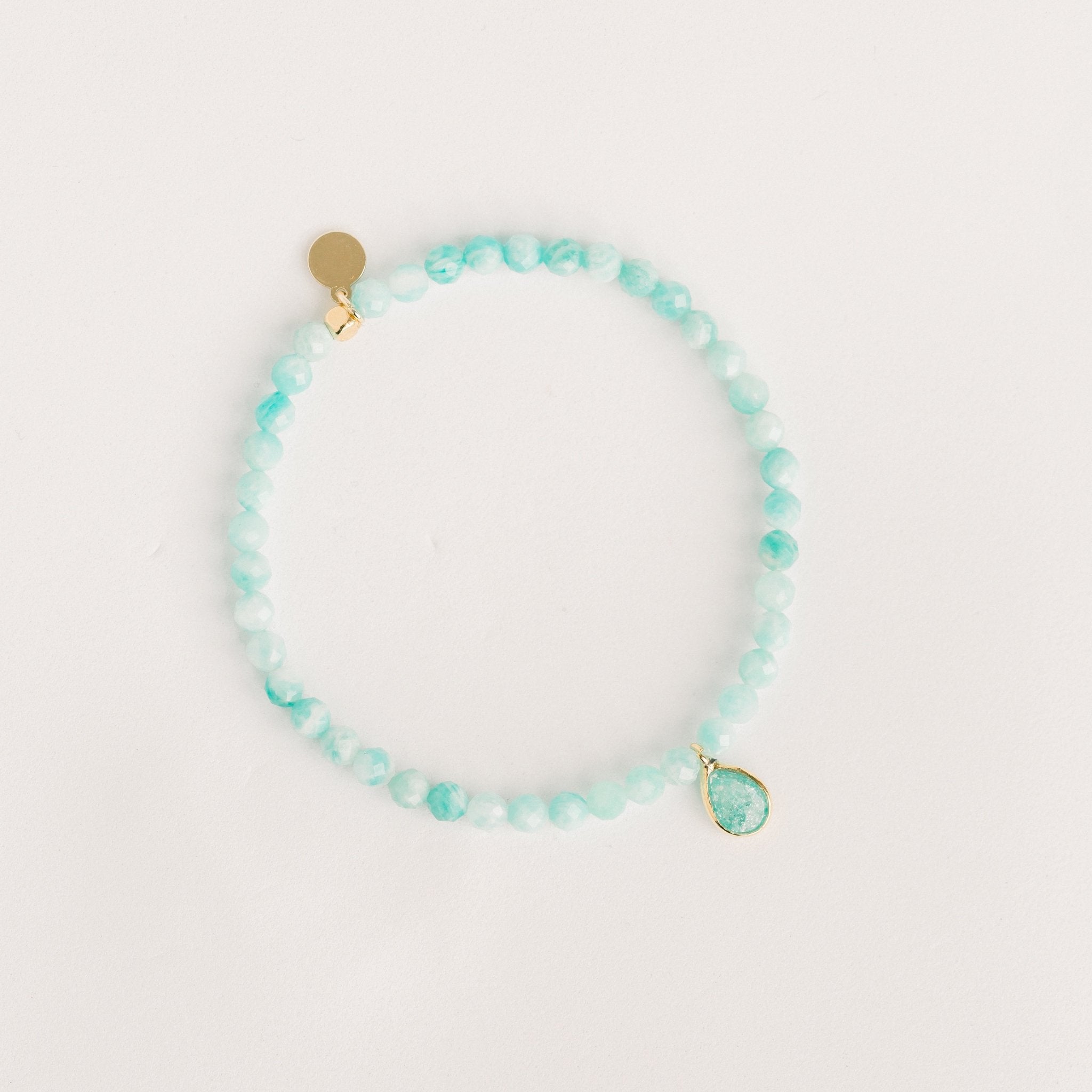 Posh Mini Beaded Bracelet | Amazonite by elliparr
