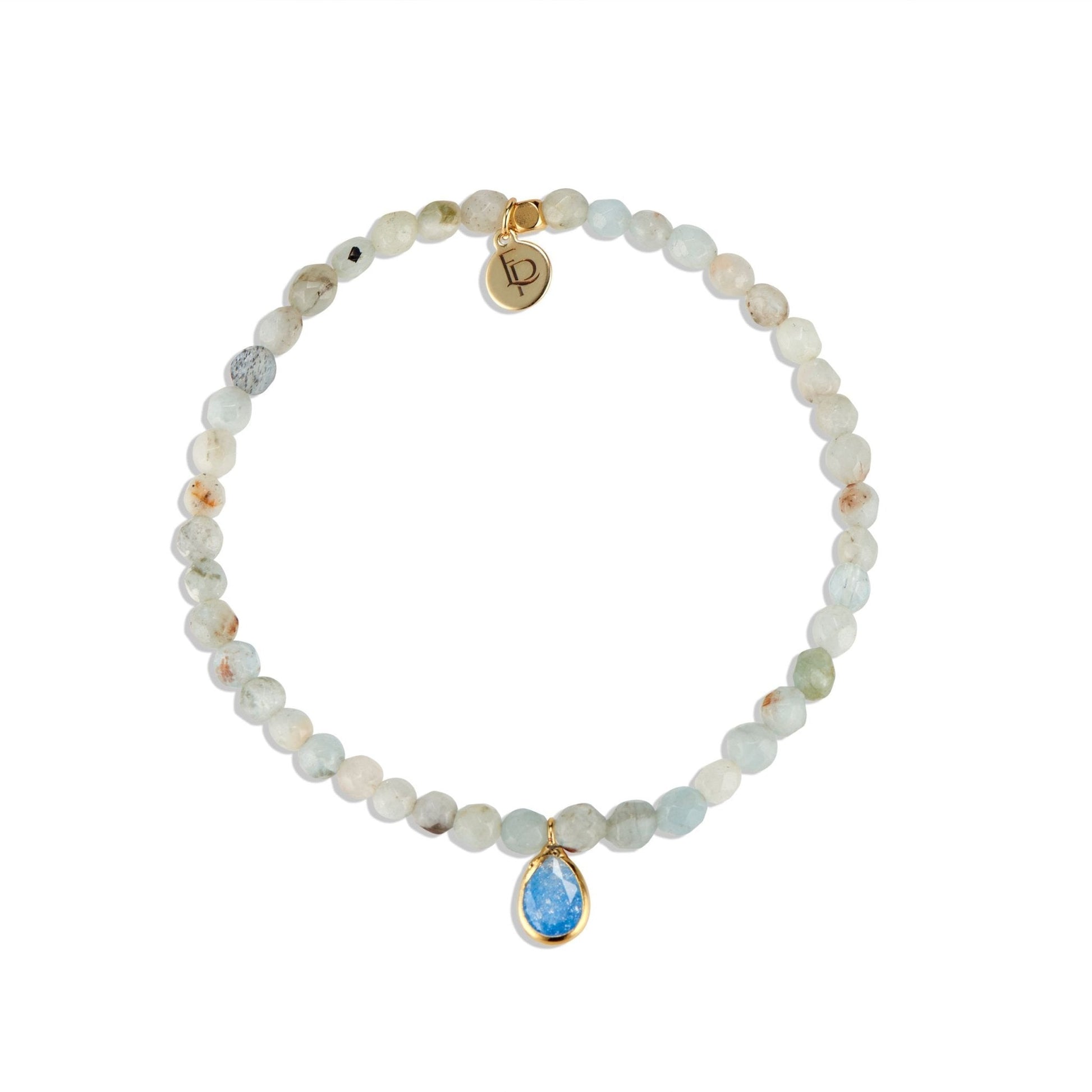 Posh Mini Beaded Bracelet | Aquamarine by elliparr