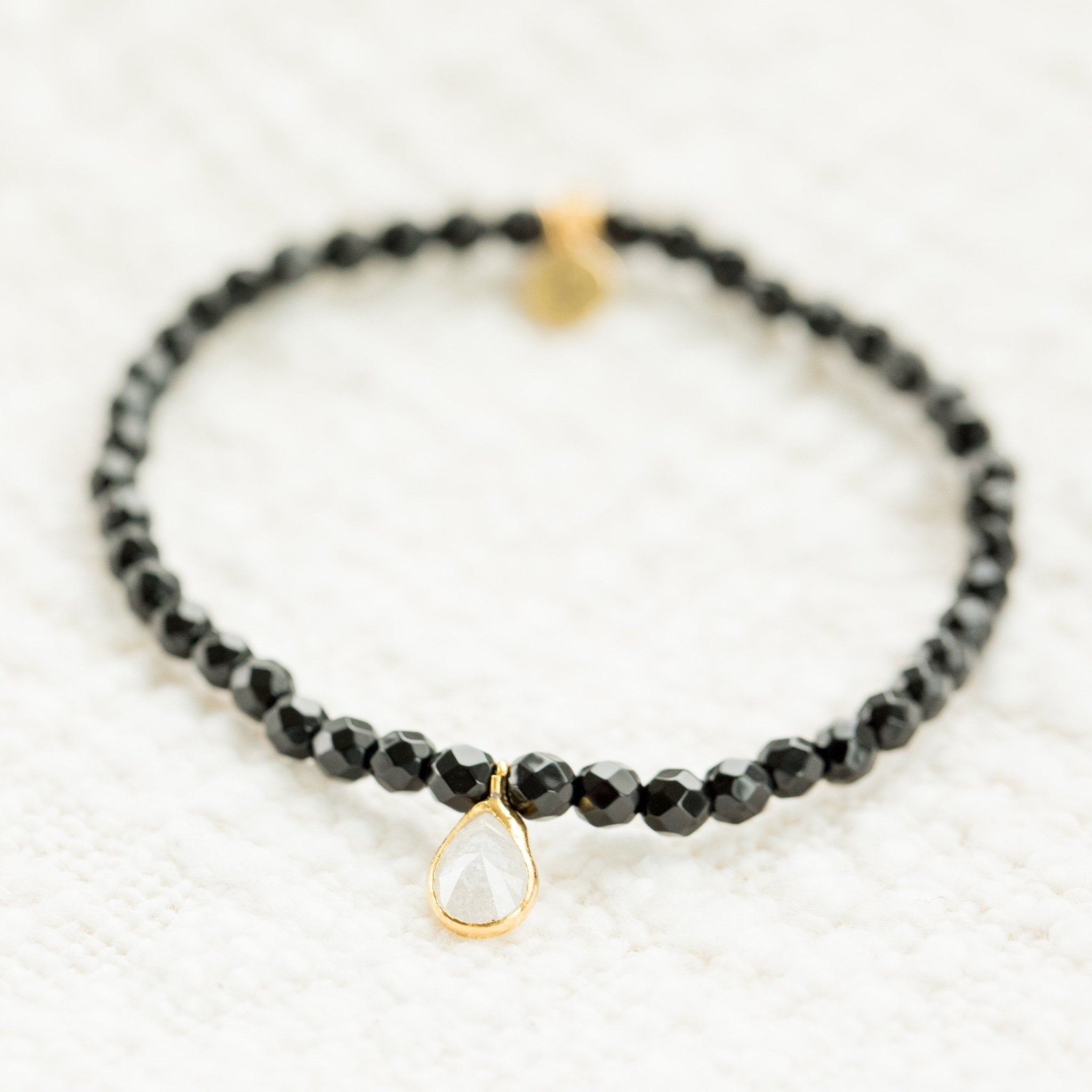 Posh Mini Beaded Bracelet | Black Onyx by elliparr