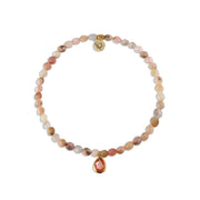 Posh Mini Beaded Bracelet | Pink Rhodochrosite by elliparr