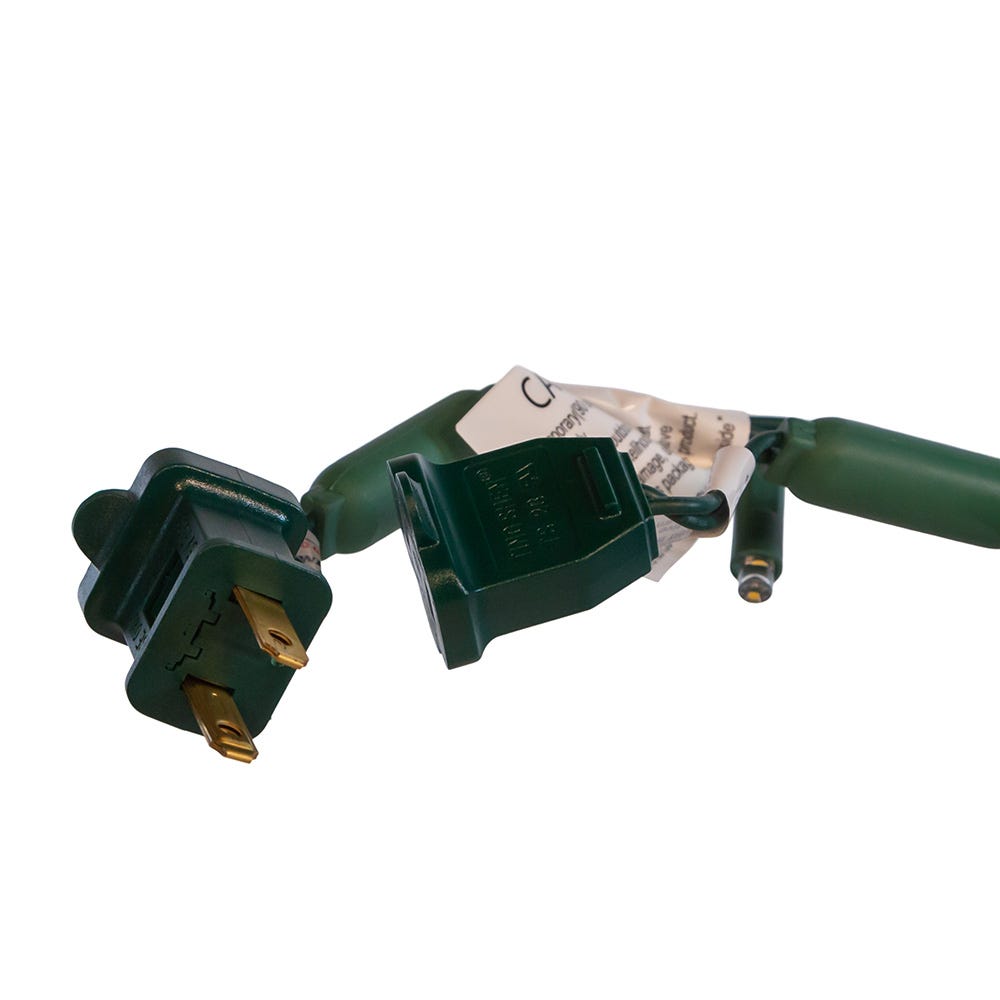 50-Light 5MM LED Green Wire Light Set - 'Silver & Gold'