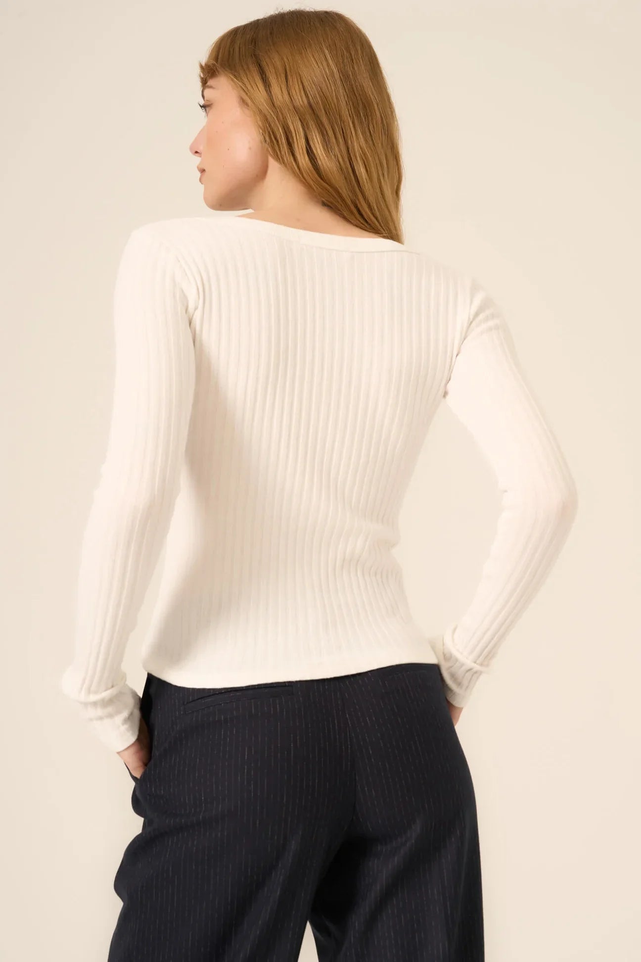 Project Social T What's The Scoop Long Sleeve White by Dear Lucy