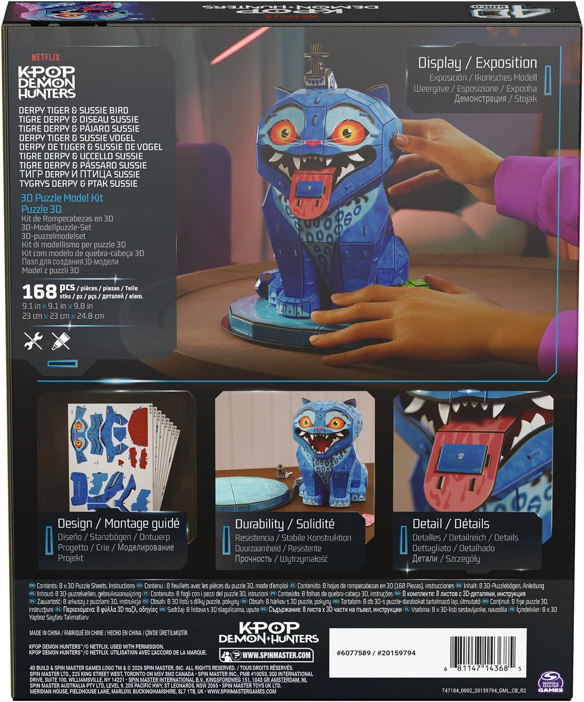 4D Build K Pop Demon Hunters Derpy Tiger 3D Puzzle Model Kit
