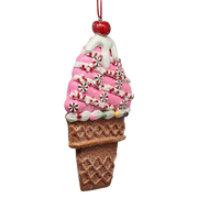 Claydough Ice Cream Ornament - Strawberry