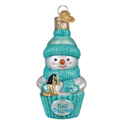 Snow Baby Cupcake Boy Ornament
