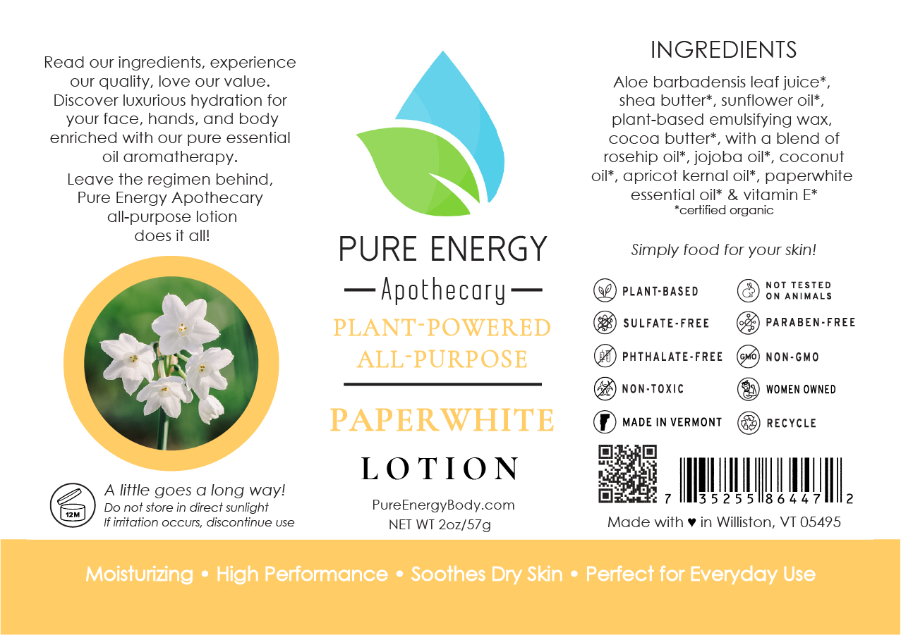 Pure Energy - 2 oz Paper White Lotion by SidePony Boutique