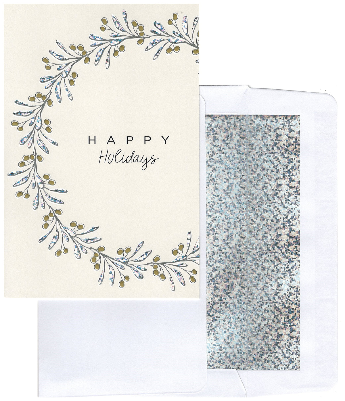 Botanical Wreath Iridescent Foil Embossed Card Collection