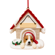 Ceramic Doghouse Ornament - Pit Bull