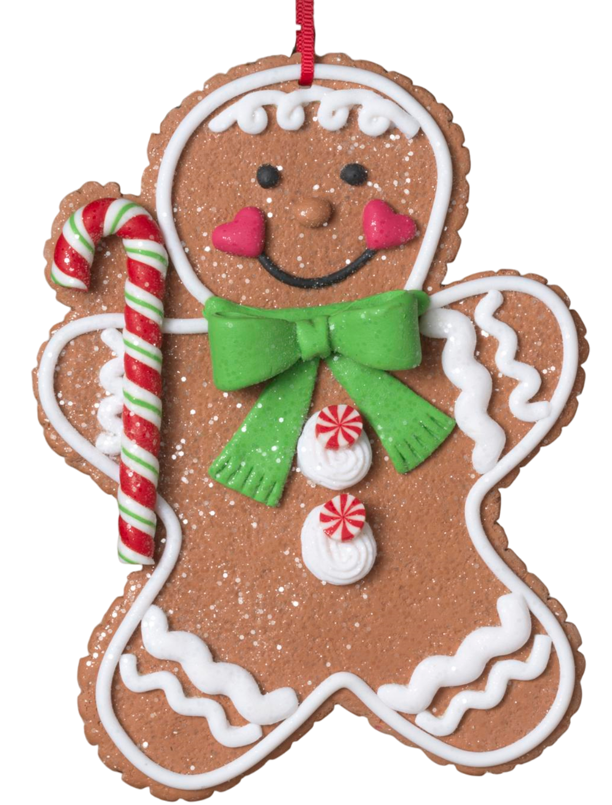 Oversize Clay Dough Gingerbread Ornament -