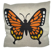 Knitted Butterfly Accent Pillow