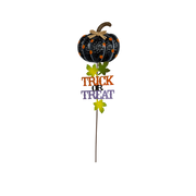 Trick Or Treat Black  Pumpkin Garden Stake
