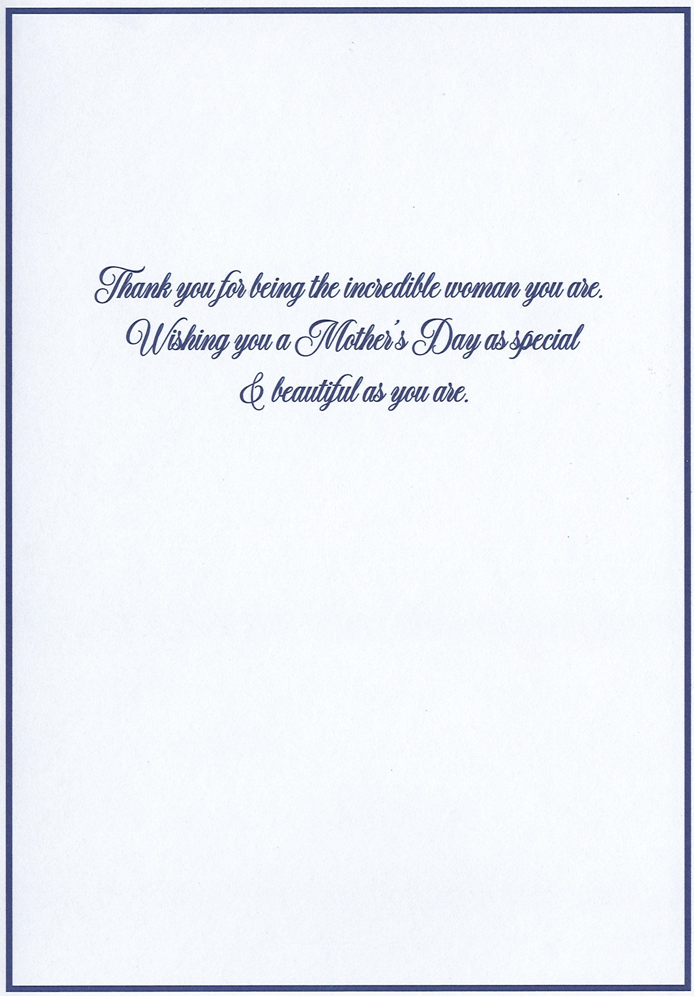 Blue Willow Filigree - Mother's Day Card