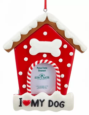 5.25 inch Pet Picture Frame Ornament - Dog