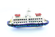 Ferry Boat Glass Ornament