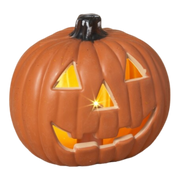 Lighted Halloween Pumpkin - 8 Inch