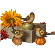 Autumn Bird Figurines -