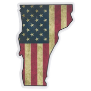 Small Vinyl Sticker - Vermont State Americana