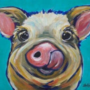 Tin Sign - Ceasar the Pig by Homeportonline