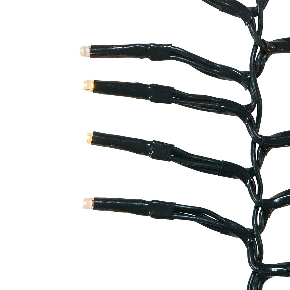 2000-Light Classic White LED Green Wire Cluster Garland