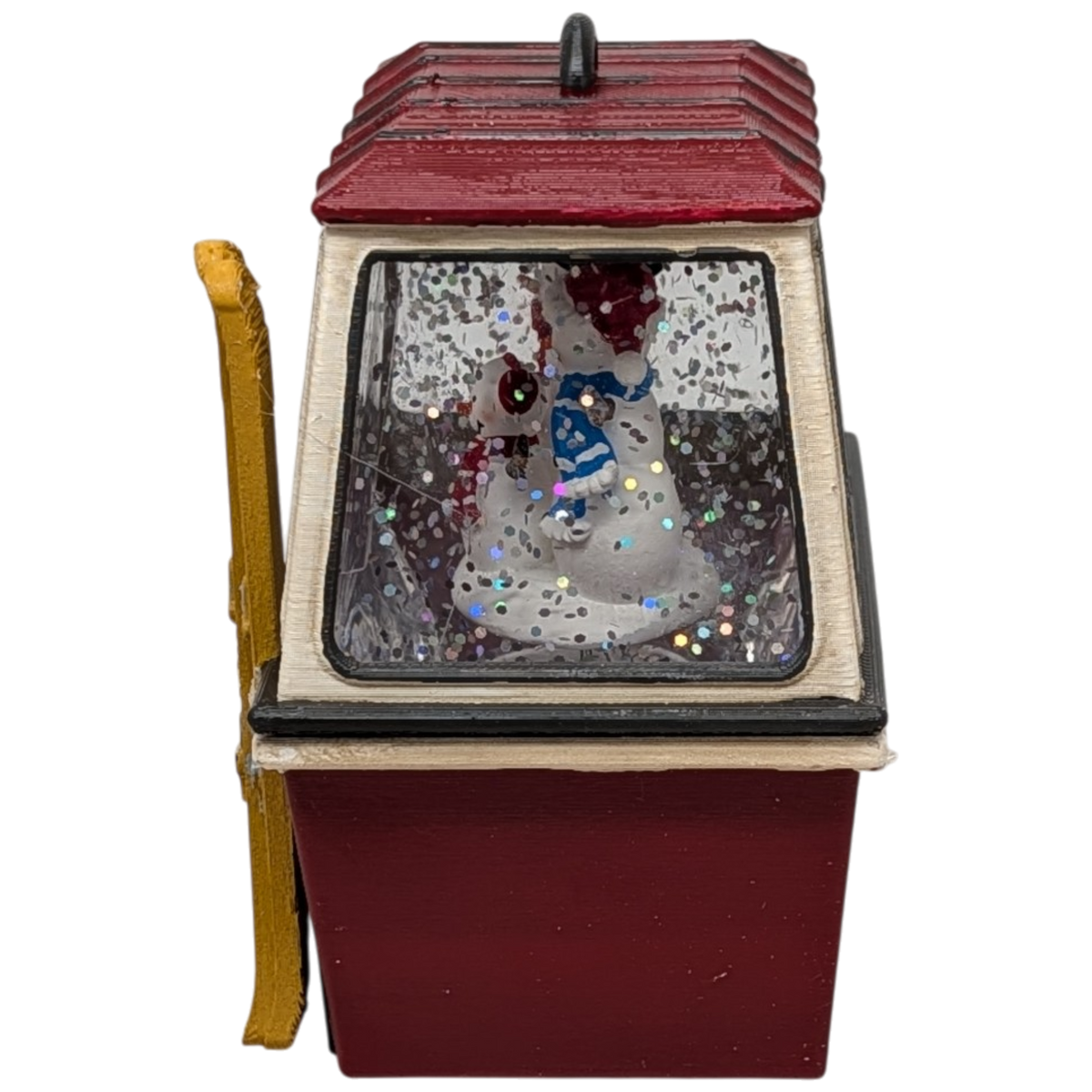 Merry Christmas Ski Gondola Lighted Snowglobe - Snowman