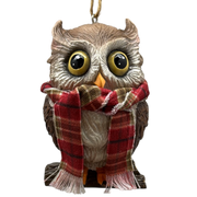 Owl With Scarf Ornament