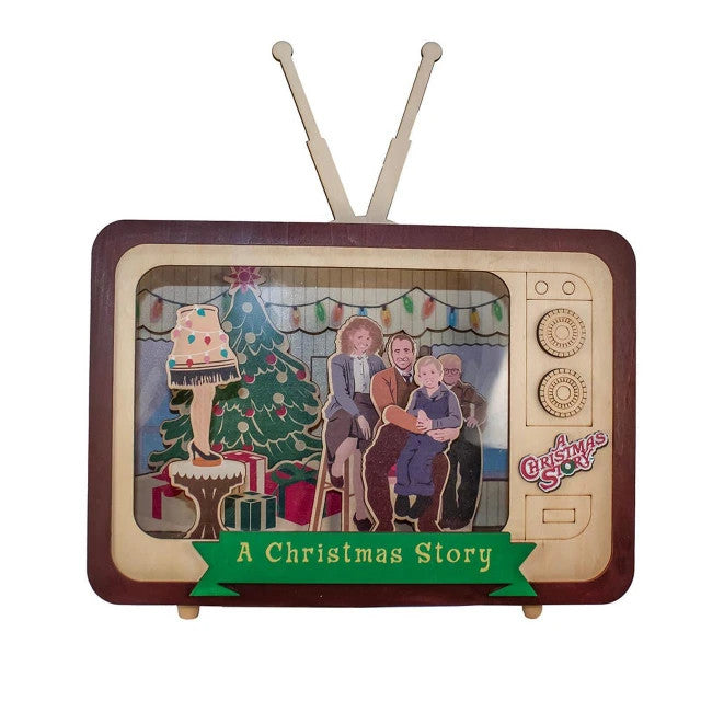 A Christmas Story Battery Operated LED Lighted Musical TV Table Piece