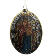 Stained Glass Style Holy Family Mary and Jesus Ornament