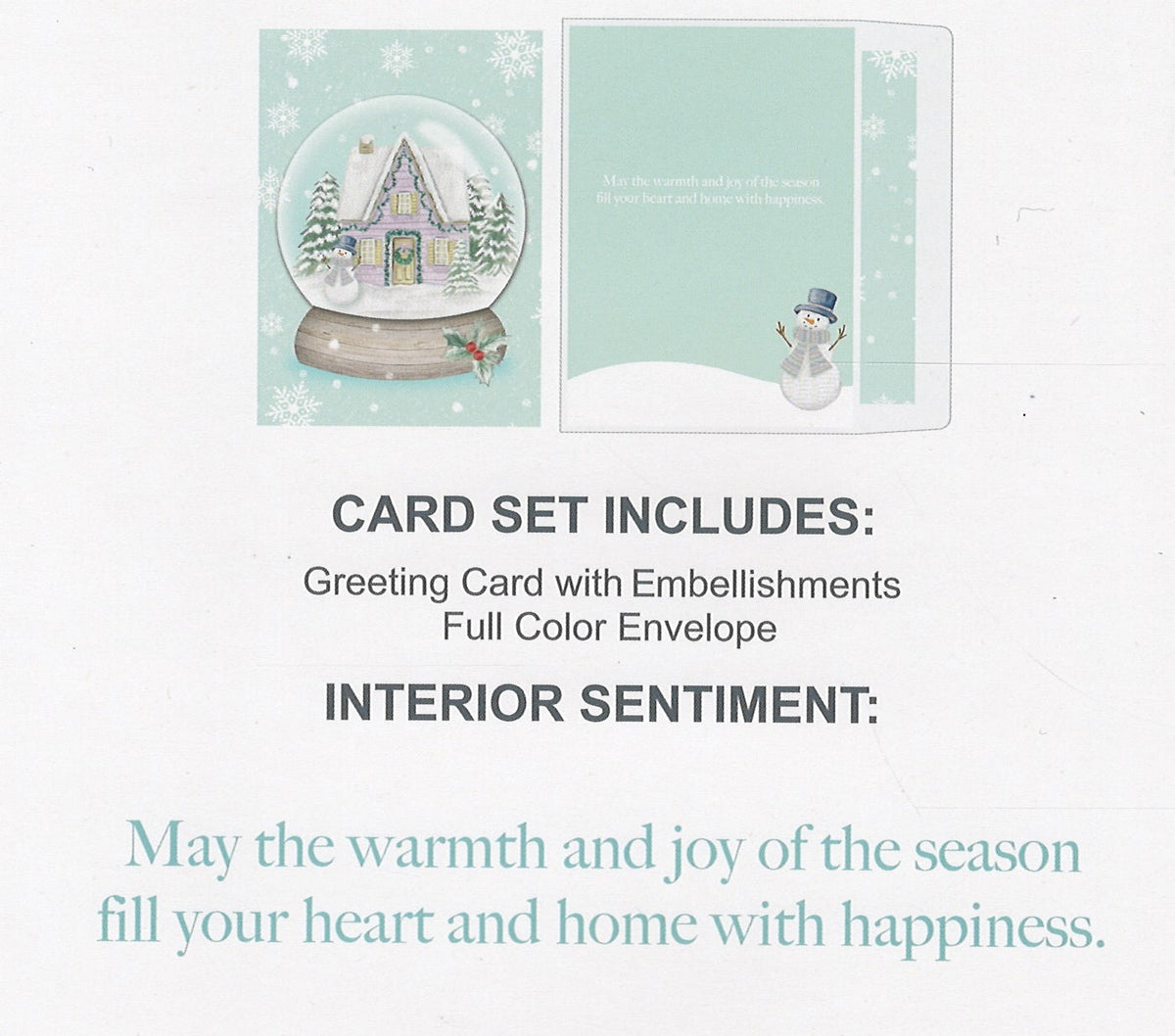 Snow Globe Cottage Christmas Card
