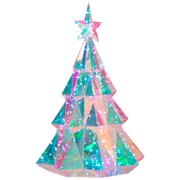 USB Lighted Holographic Holiday Tree with Remote Control - 25 Inch