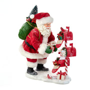 Fabriche Santa With Mailbox - 10 Inch