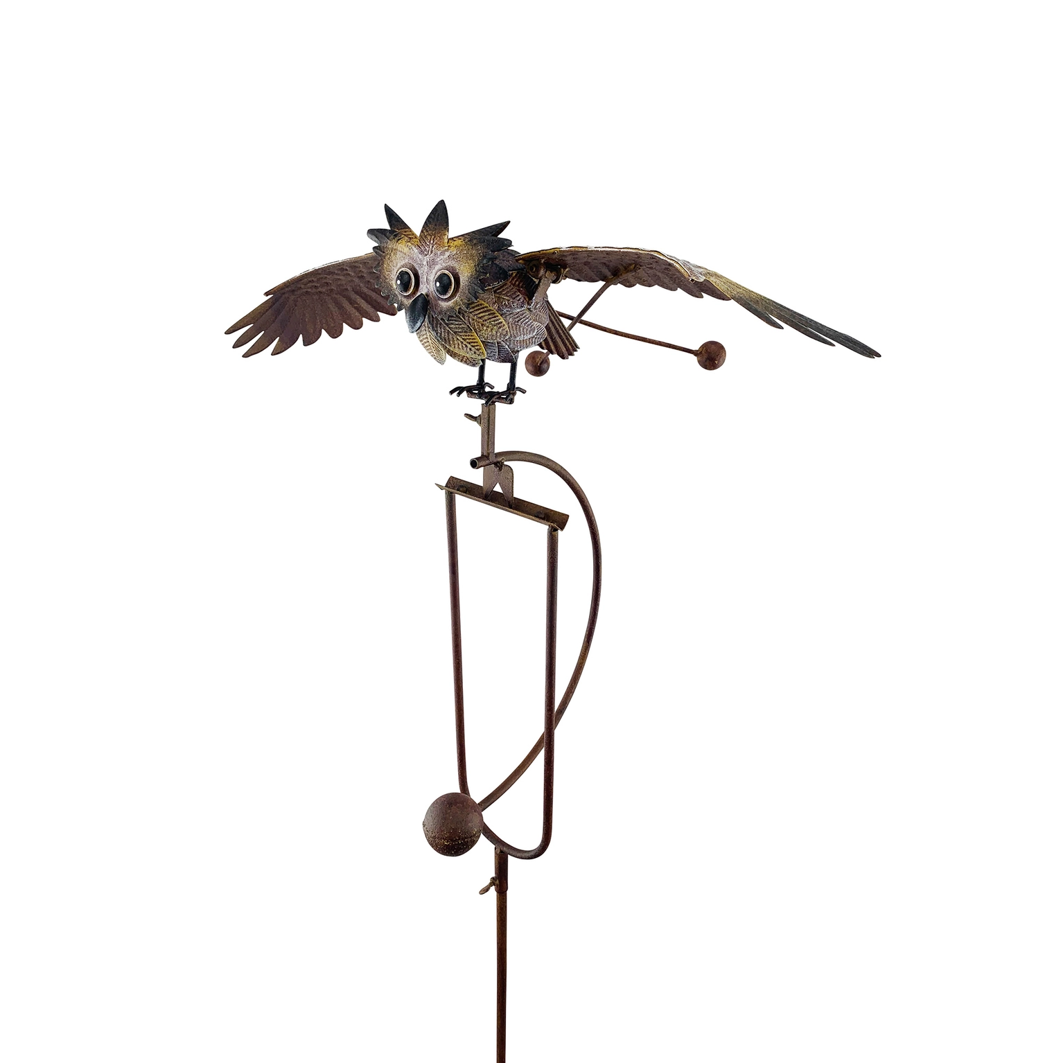 Small Owl Balance Rocker Garden Stake – 52”