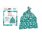 Wrap In A Hurry Jumbo Prismatic Foil Sack - Snowman