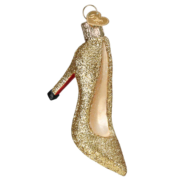Glam Heel Glass Ornament